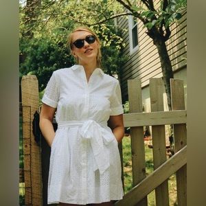 Target Lisa Marie Fernandez White Eyelet Lace Shortwaist Dress Pockets